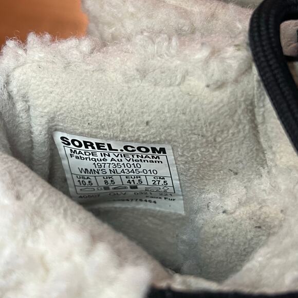 Sorel Women’s Harlow Lace Cozy Bootie Winter Boots Size 10.5 Shearling - Picture 5 of 7